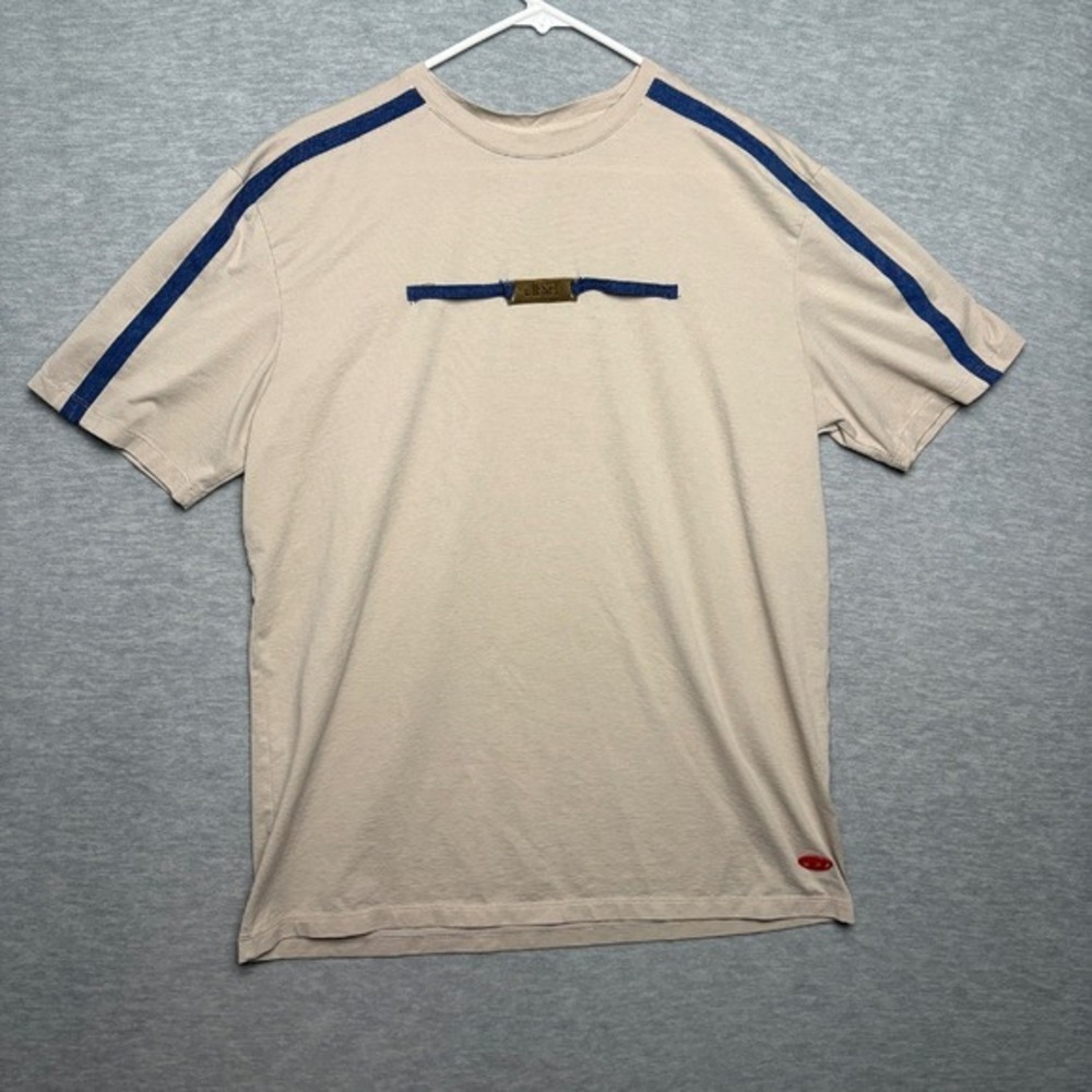 Diesel Beige and Blue Short Sleeve Tee